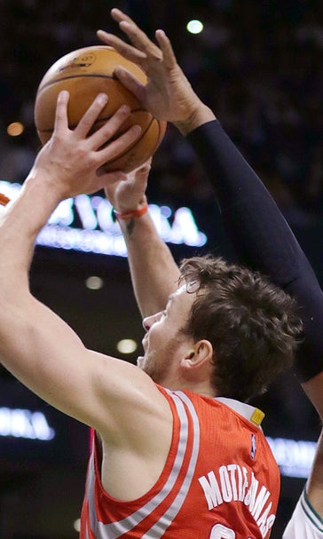Motiejunas scores 26 to help Rockets top Celtics for 4th win in row